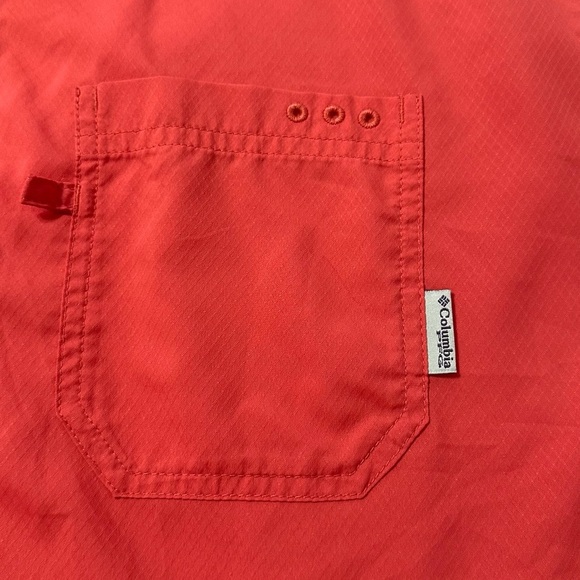 Columbia Red Casual Button Down Shirt Short Sleeves - Picture 4 of 15